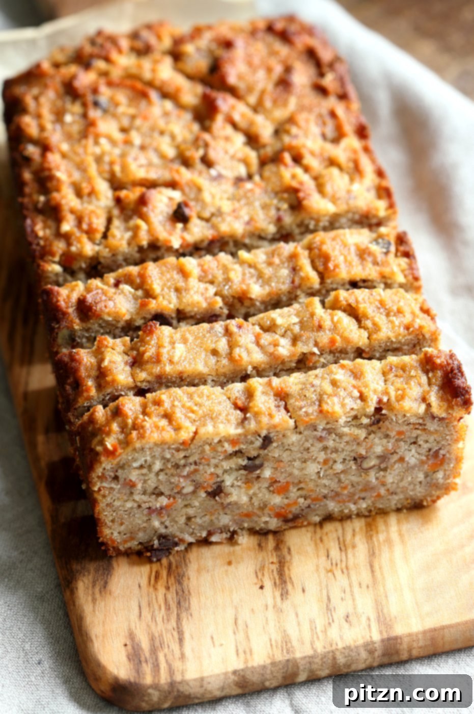 Gluten-free, Grain-free, Flourless Carrot Banana Bread. No Gum, no Aquafaba, Vegan, Soy-free recipe. | VeganRicha.com