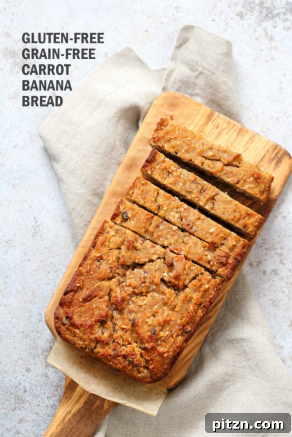 Delicious Vegan Gluten-Free Banana Carrot Loaf. Grain-free, flourless, no gum, no aquafaba, soy-free recipe. | VeganRicha.com