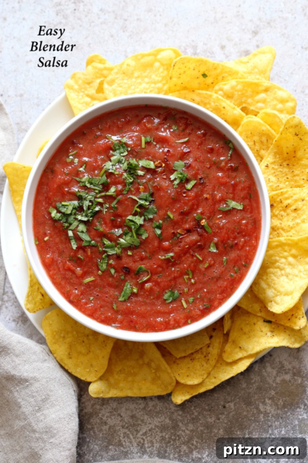 Easy Homemade Fresh Tomato Salsa in a Blender - Perfect Vegan, Gluten-Free Dip for Parties