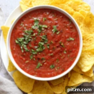 Easy Homemade Fresh Tomato Salsa in a Blender - Vegan, Gluten-Free Dip