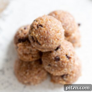 Our Vegan Cookie Dough Bites on a white plate