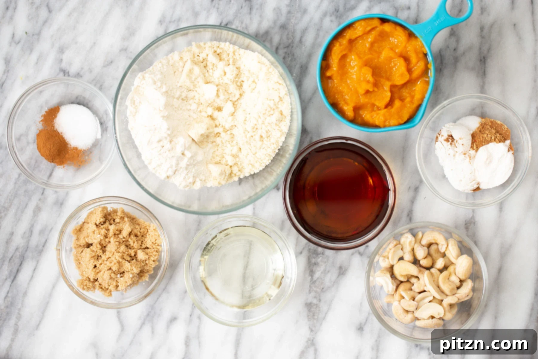 ingredients used for making vegan pumpkin pie bars