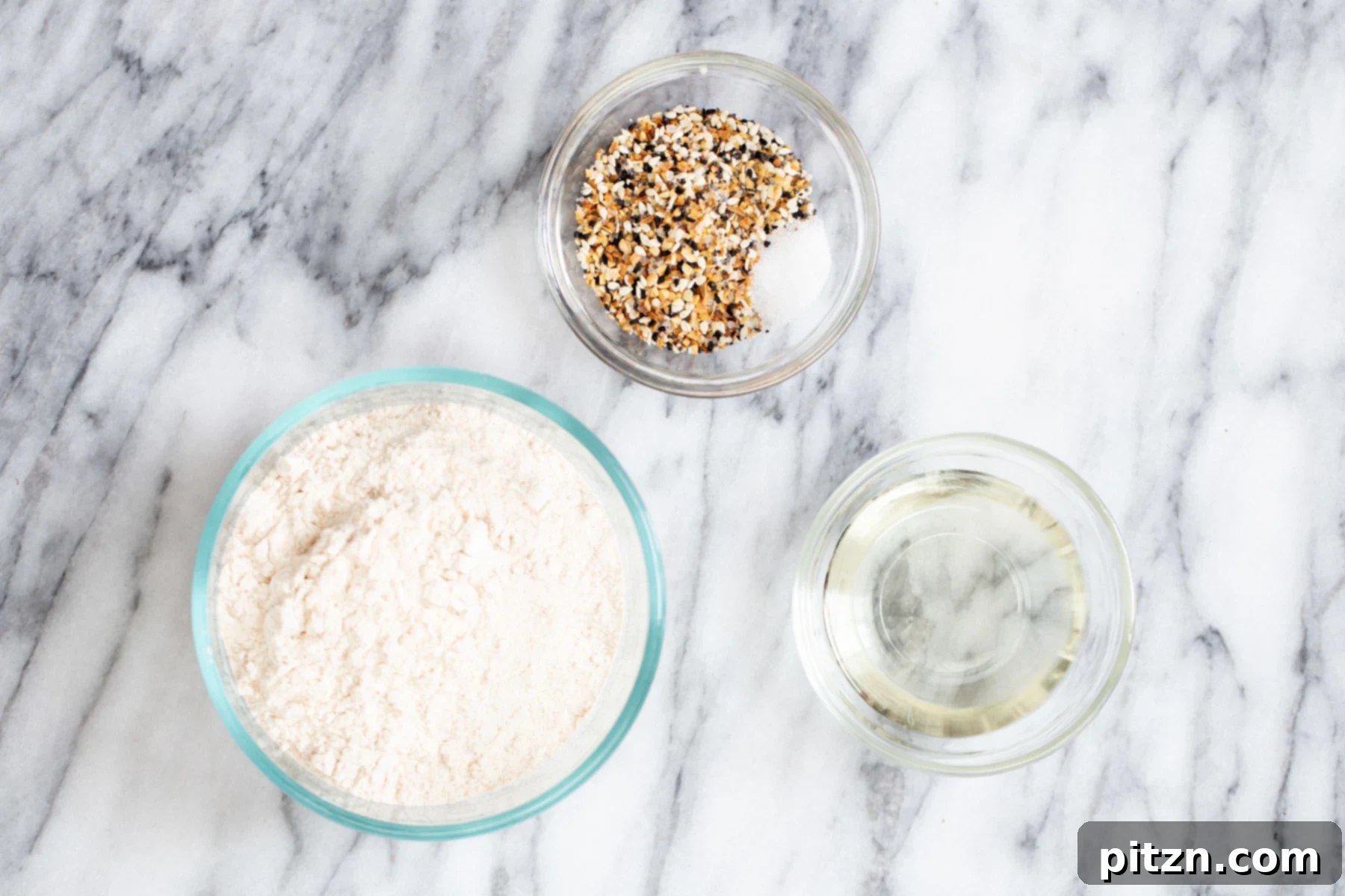 ingredients needed for making everything bagel crackers 