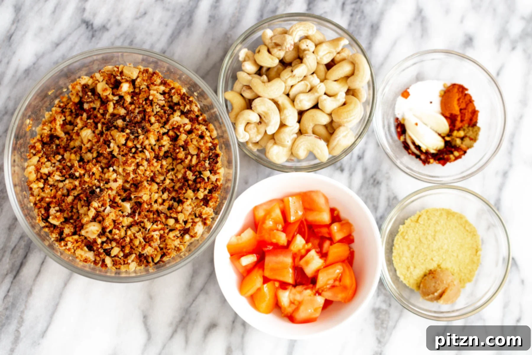 ingredients needed for making vegan walnut taco meat