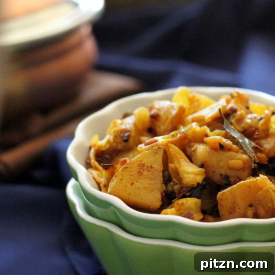 Burnt Chili Patta Gobi Aloo: Spicy Vegan Gluten-Free Cabbage and Potatoes 4 Another perspective of the delicious spiced cabbage and potato dish