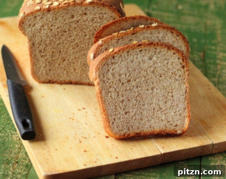 Daily Vegan Sandwich Loaf 4 Close-up of the perfectly browned crust of the homemade vegan sandwich bread, showing its inviting texture
