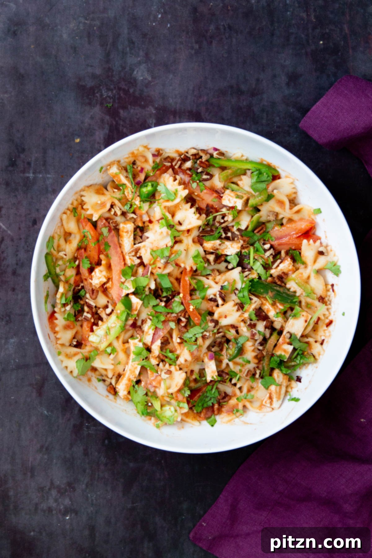 Fusion Tikka Pasta Salad 5 Ingredients for Tikka Masala Pasta Salad laid out