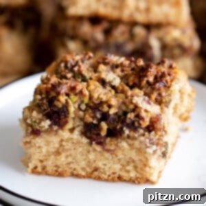 A top-down view of the delicious Vegan Baklava Cake