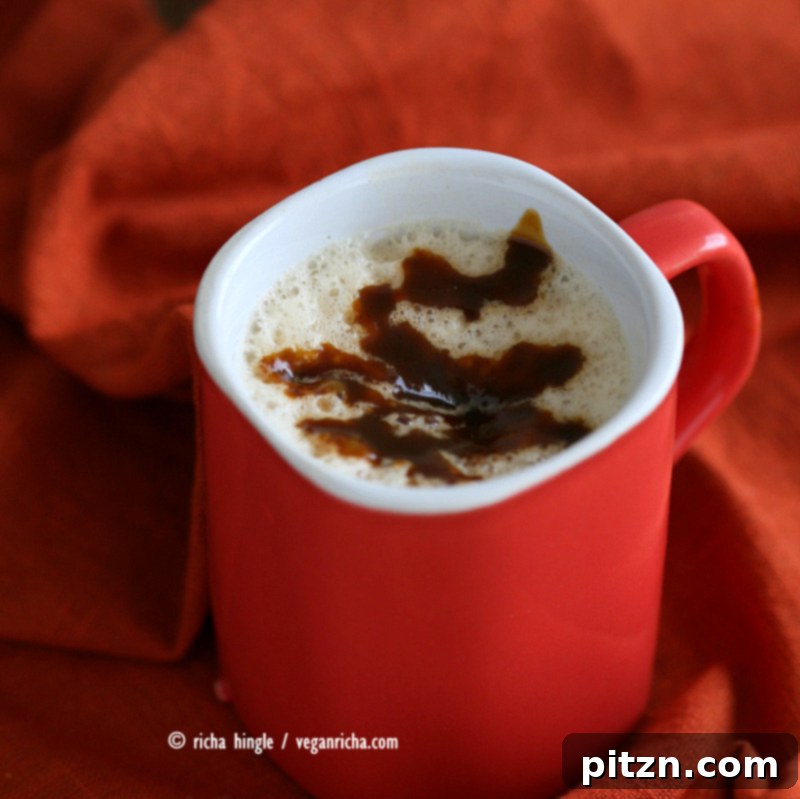 Cozy Vegan Pumpkin Spice Caramel Latte 7 Pumpkin Spice Caramel Latte | Vegan Richa