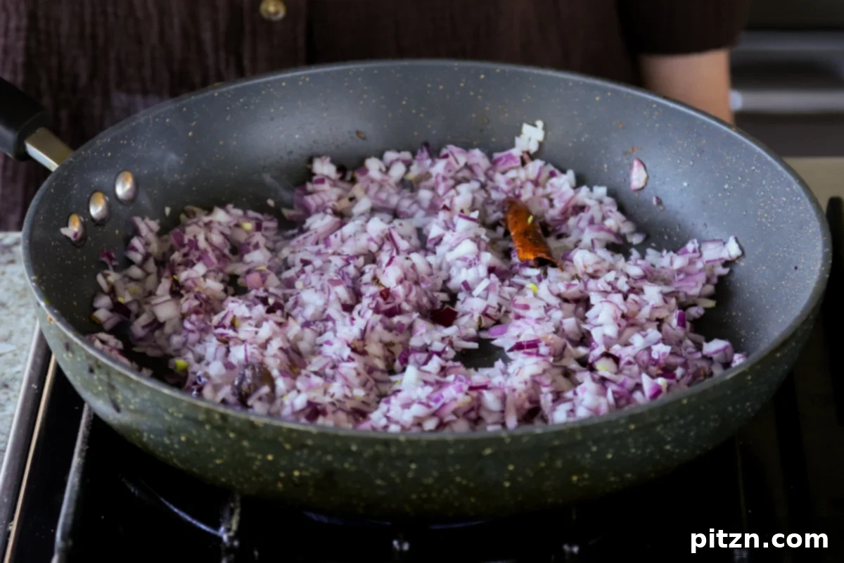 North Indian Smoky Rara Chicken Curry 19 adding onion to the pan