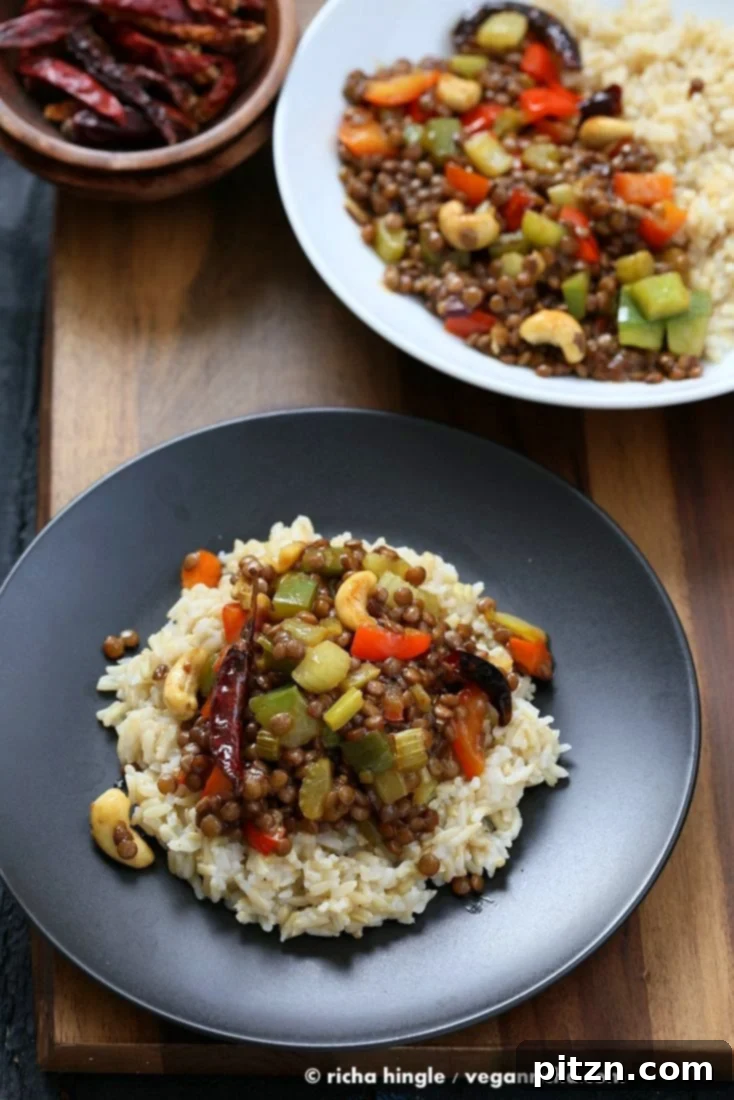 Kung Pao Lentils |Vegan Richa