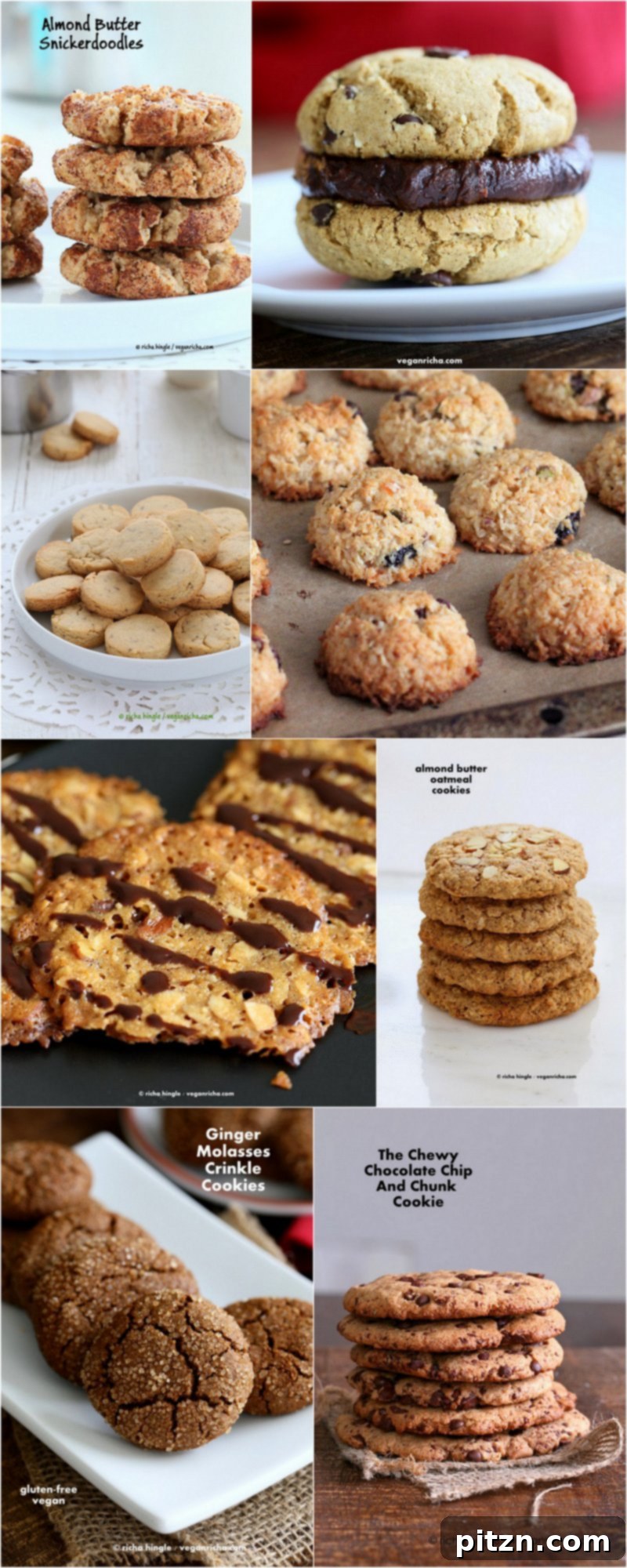 An assortment of delicious vegan cookies, ideal for a sweet Valentine's Day treat or gift.