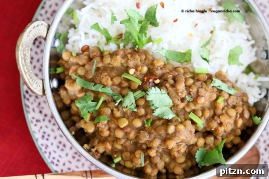 Wholesome Oil Free Spicy Garlic Dal 6 Oil free Lentil Soup - Spicy Dal | Vegan Richa