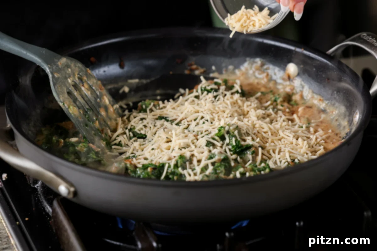 Adding Vegan Parmesan