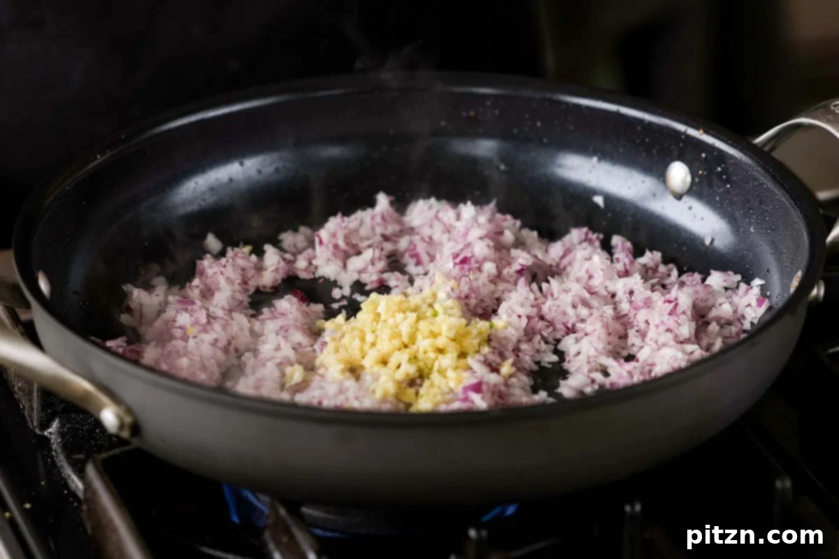 Sautéing Onion and Garlic