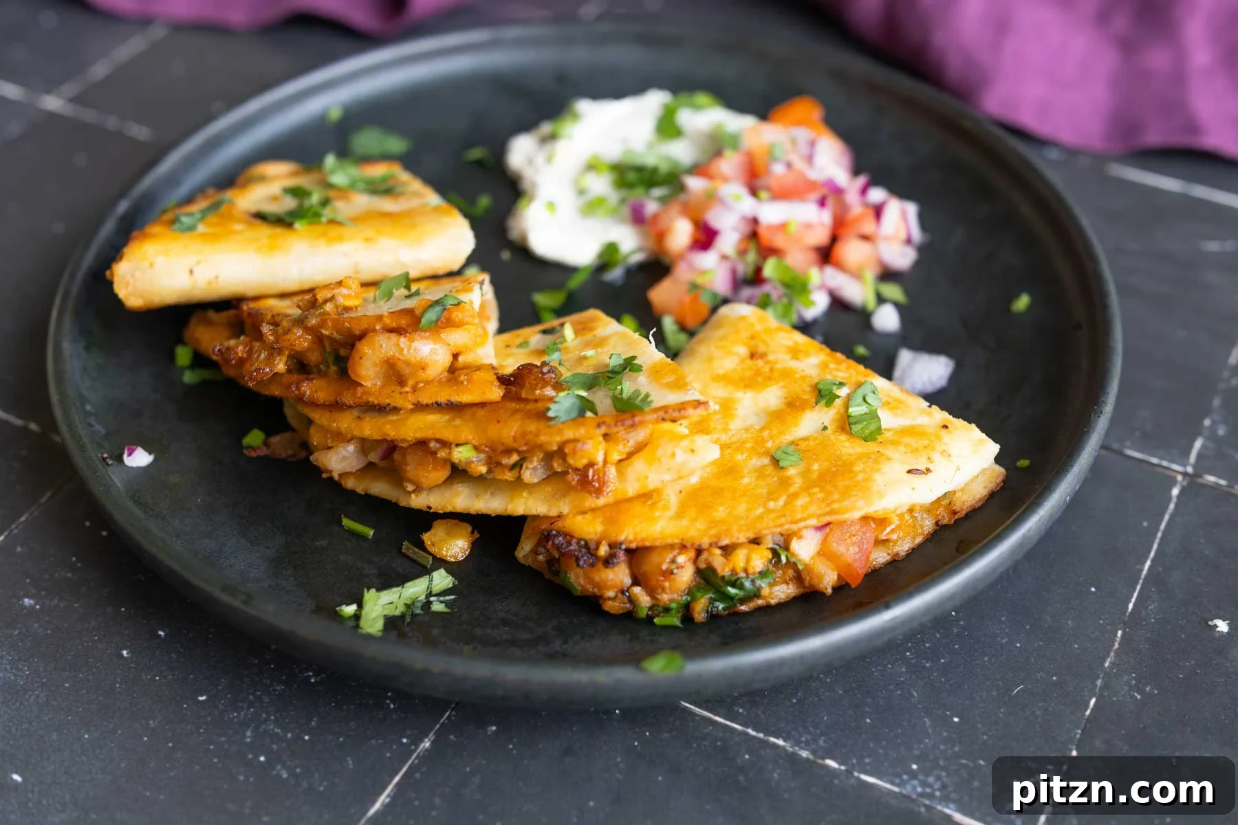 smash tacos made with chili garlic chickpeas and crispy potatoes