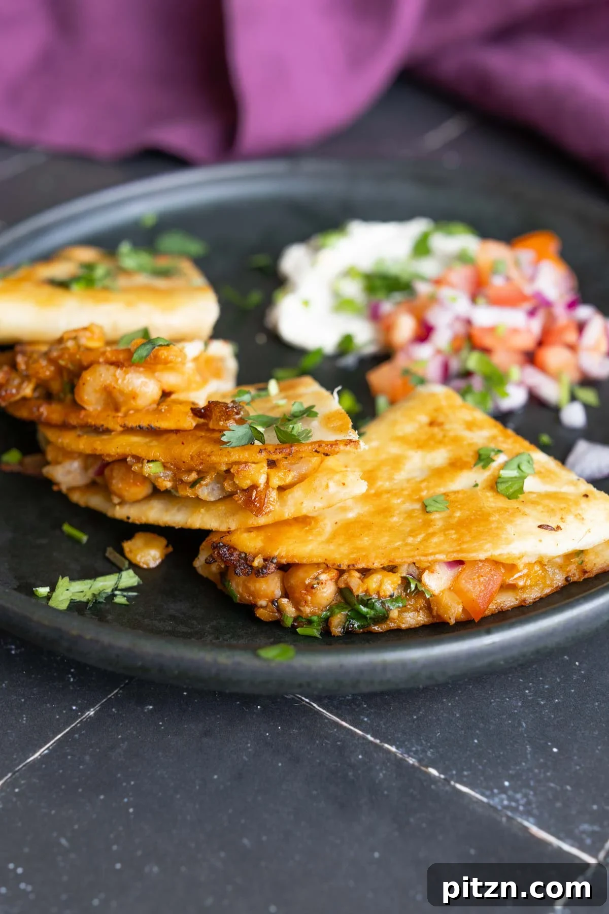 smash tacos made with chili garlic chickpeas and crispy potatoes